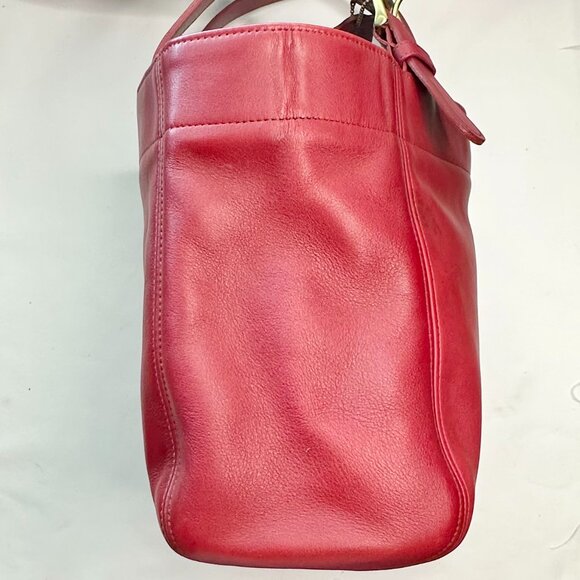 Coach Vintage Soho Waverly Buckle Bag 1999 Dominican Republic Brass & Red 4157 - Picture 12 of 16